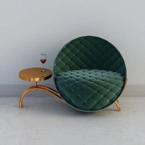 Stainless Steel luxury & bloom type cirle sofa chair | WSC-0186