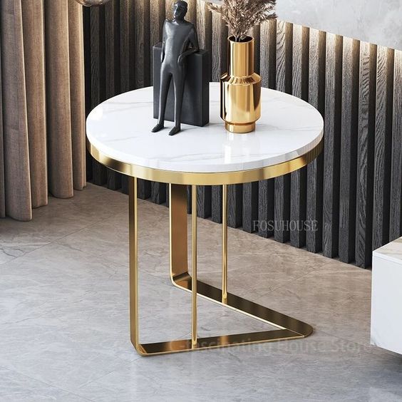 Stainless Steel Decorativ Side Table Decor with Chrome Finish|  0162
