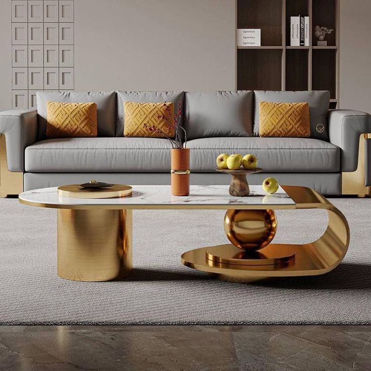 Stainless Steel Shimla center table With Chrome Finish| SST-5051