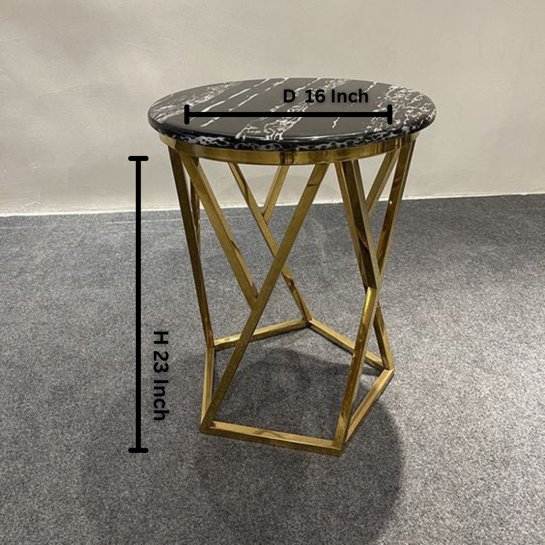 Italian Style Side Round Table  Mdf Top Corner Table  |  0151
