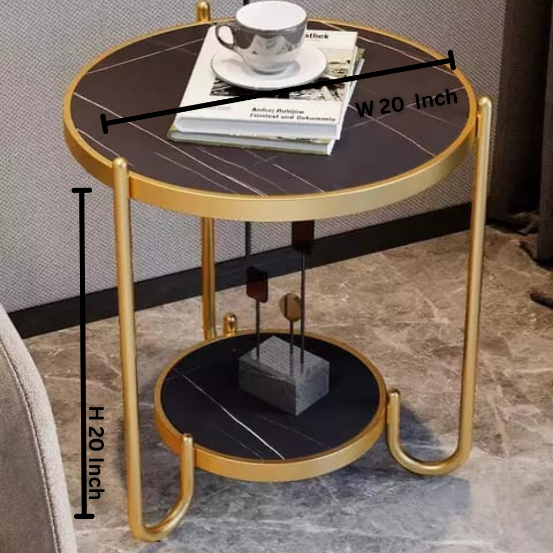 Italian  Style 2-Tier Corner Side End Table | 0288