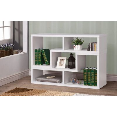 Stylish Book Shelve Stand Wood in White |  MSCT-1065