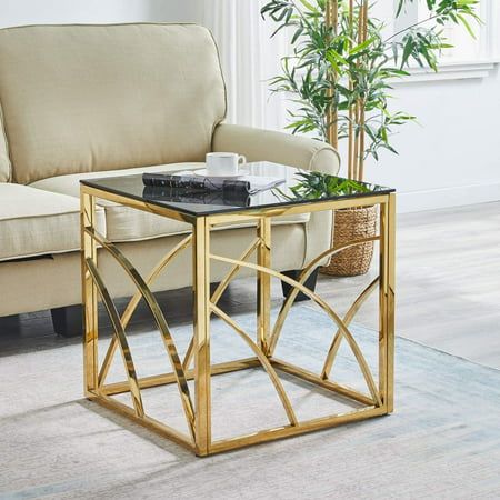 Stainless Steel Luxury Modren Gold Square Table | 0295